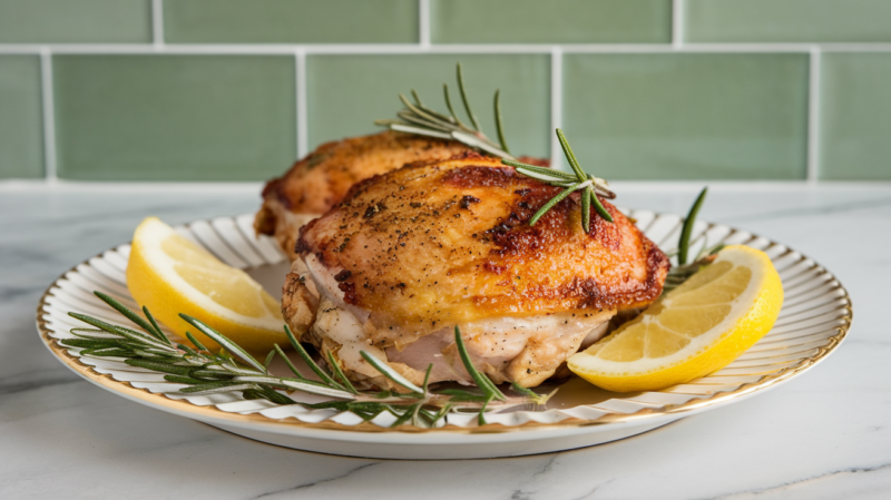 Air Fryer Lemon Rosemary Chicken Thighs