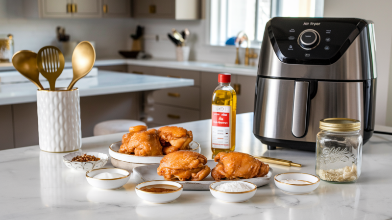 Air Fryer Sweet and Sour Chicken Thighs Collage