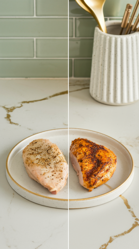 Zesty Lemon Pepper Air Fryer Chicken Breast and the Spicy Lemon Pepper variation