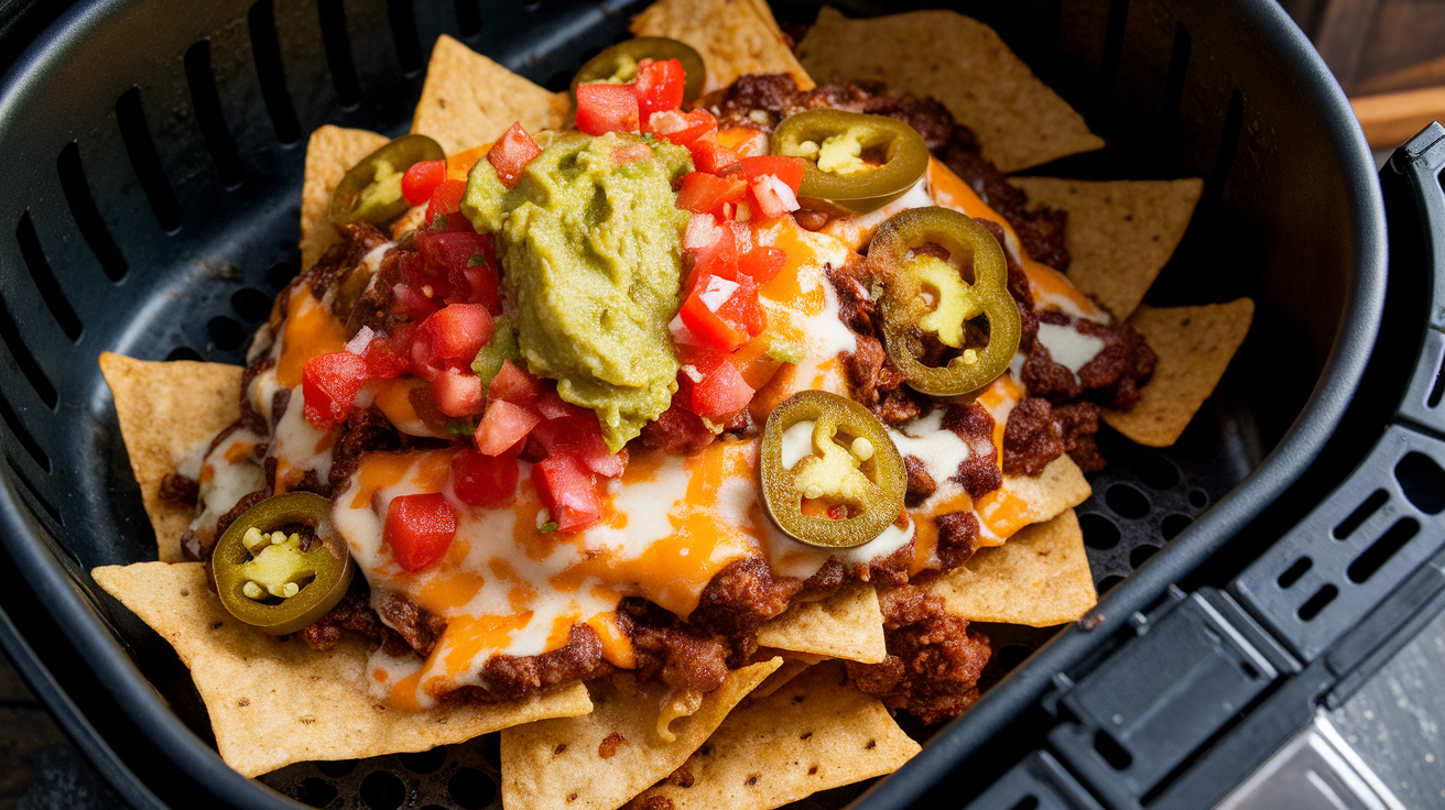 Air Fryer Nachos- Quick and Crispy Party Favorite