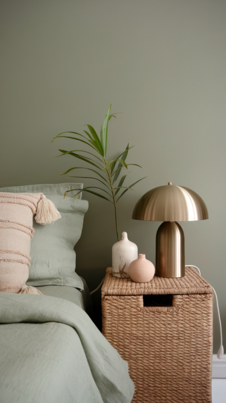 Styled collection of modern boho guest room essentials