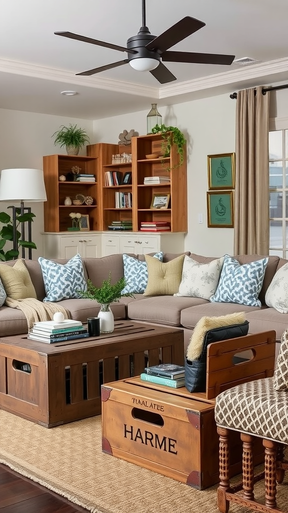 Cozy living room with a gallery wall of framed black and white photos above a comfortable sofa.