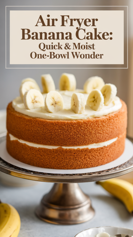 Air Fryer Banana Cake: Quick & Moist One-Bowl Wonder