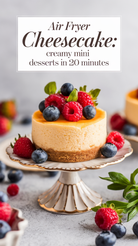 Air Fryer Cheesecake: Creamy Mini Desserts in 20 Minutes