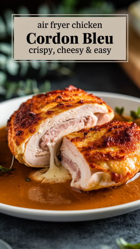 Air Fryer Chicken Cordon Bleu: Crispy, Cheesy & Easy