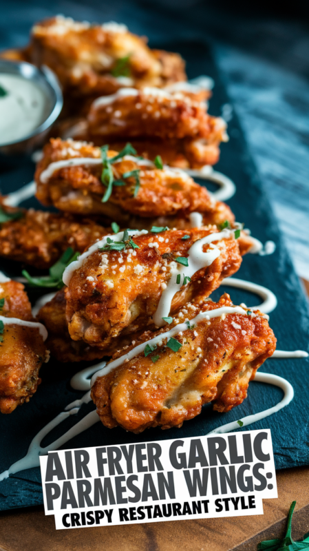 Air Fryer Garlic Parmesan Wings: Crispy Restaurant Style