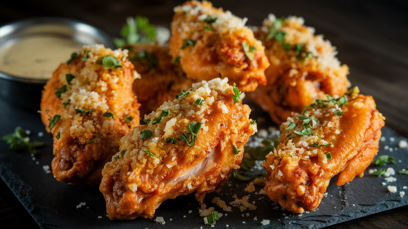 Air Fryer Garlic Parmesan Wings