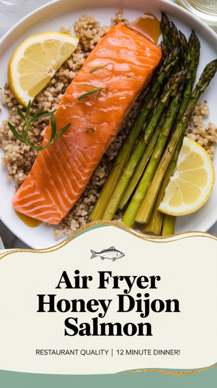 Air Fryer Honey Dijon Salmon (Perfectly Glazed in 12 Minutes)