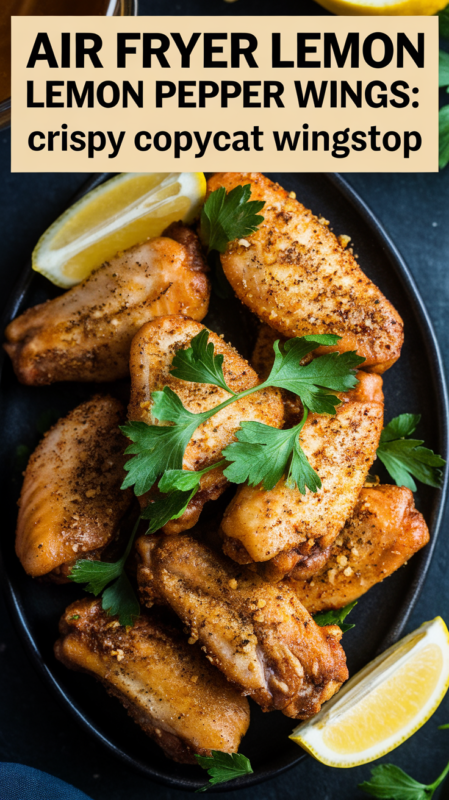 Air Fryer Lemon Pepper Wings: Crispy Copycat WingStop