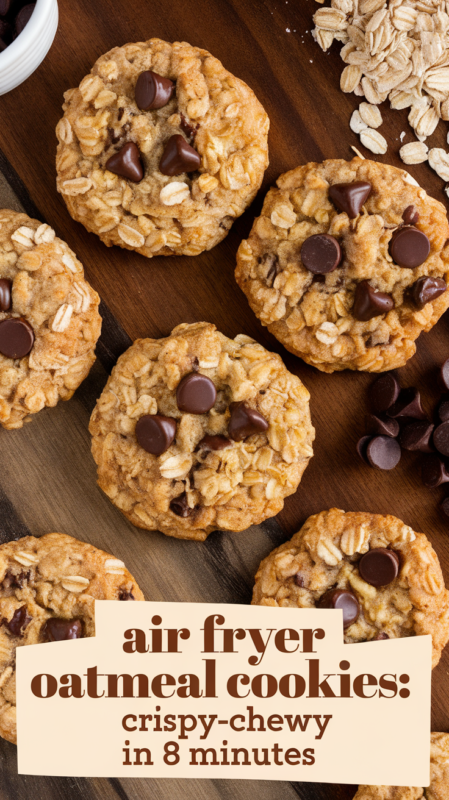 Air Fryer Oatmeal Cookies: Crispy-Chewy in 8 Minutes