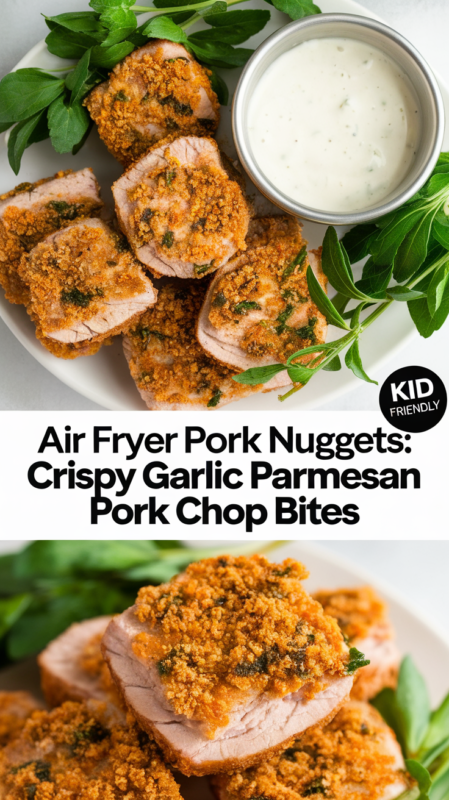 Air Fryer Pork Nuggets: Crispy Garlic Parmesan Pork Chop Bites