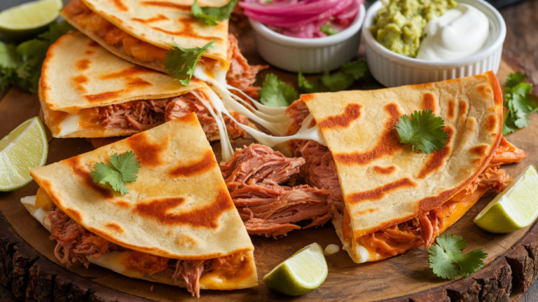 Air Fryer Pulled Pork Quesadilla