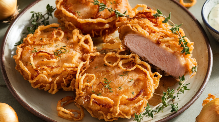 French Fried Onion Pork Chops