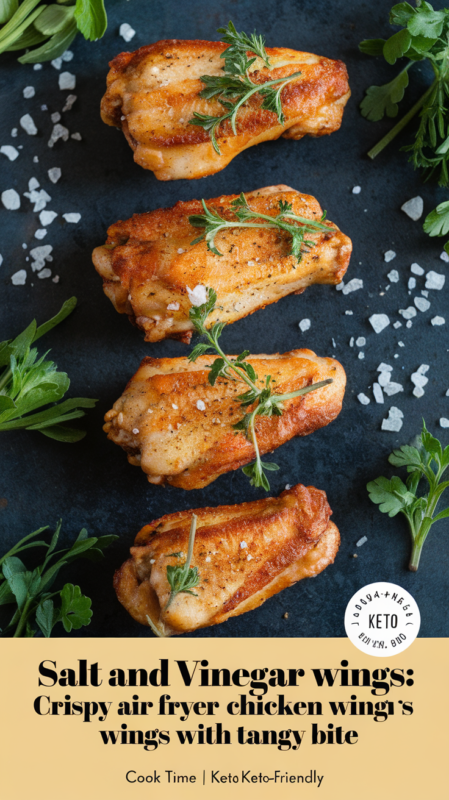 Salt and Vinegar Wings: Crispy Air Fryer Chicken Wings with Tangy Bite