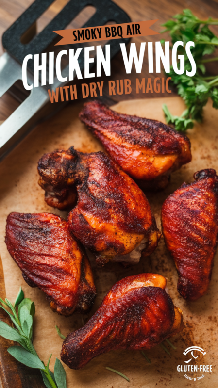 Smoky BBQ Air Fryer Chicken Wings with Dry Rub Magic