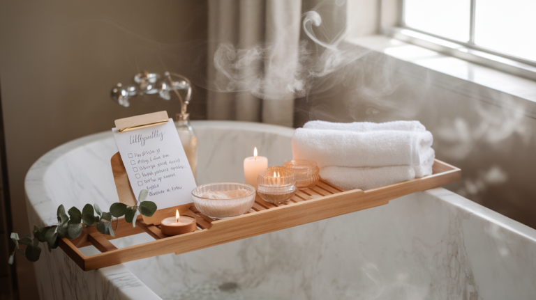 Spa day at home checklist