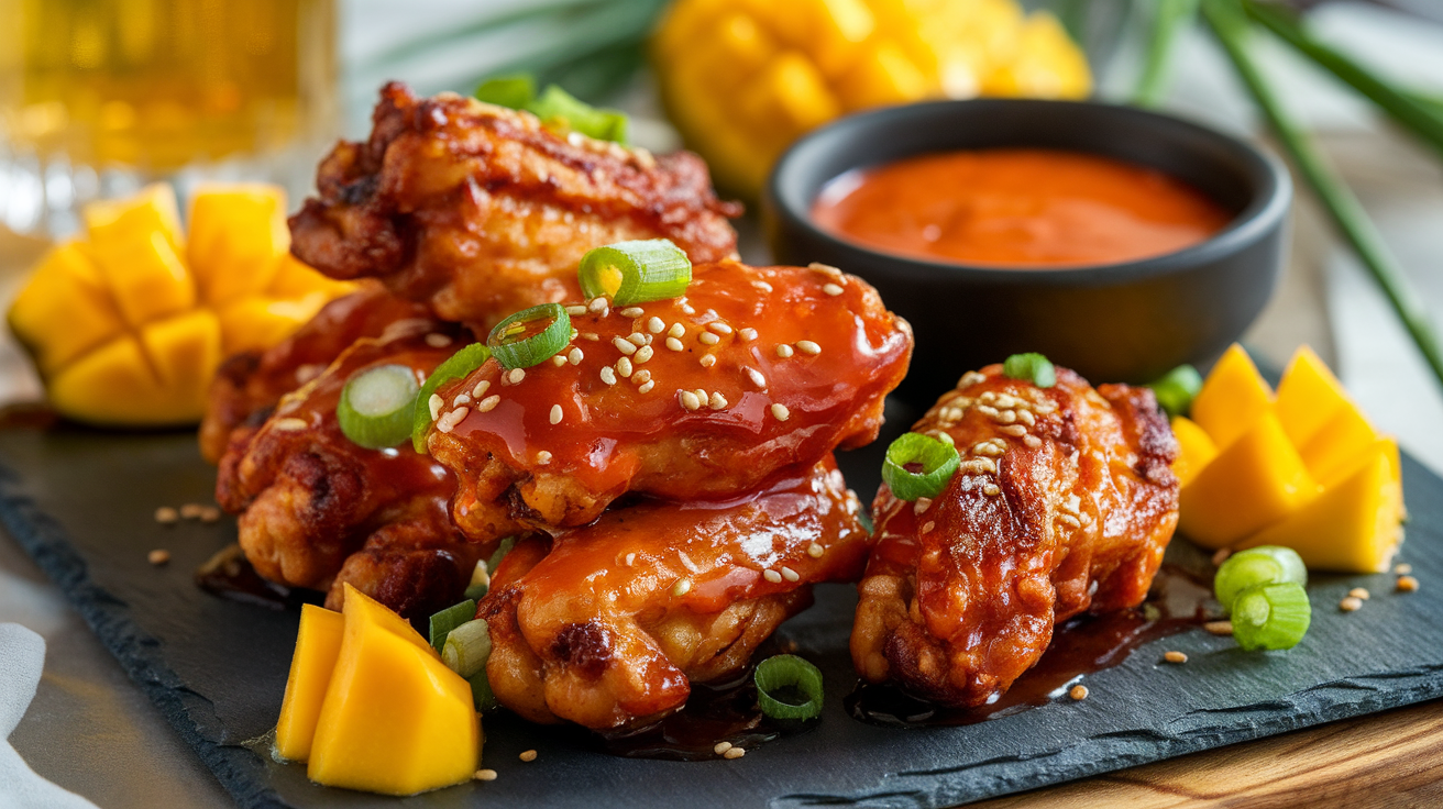 air fryer chicken wings mango habanero