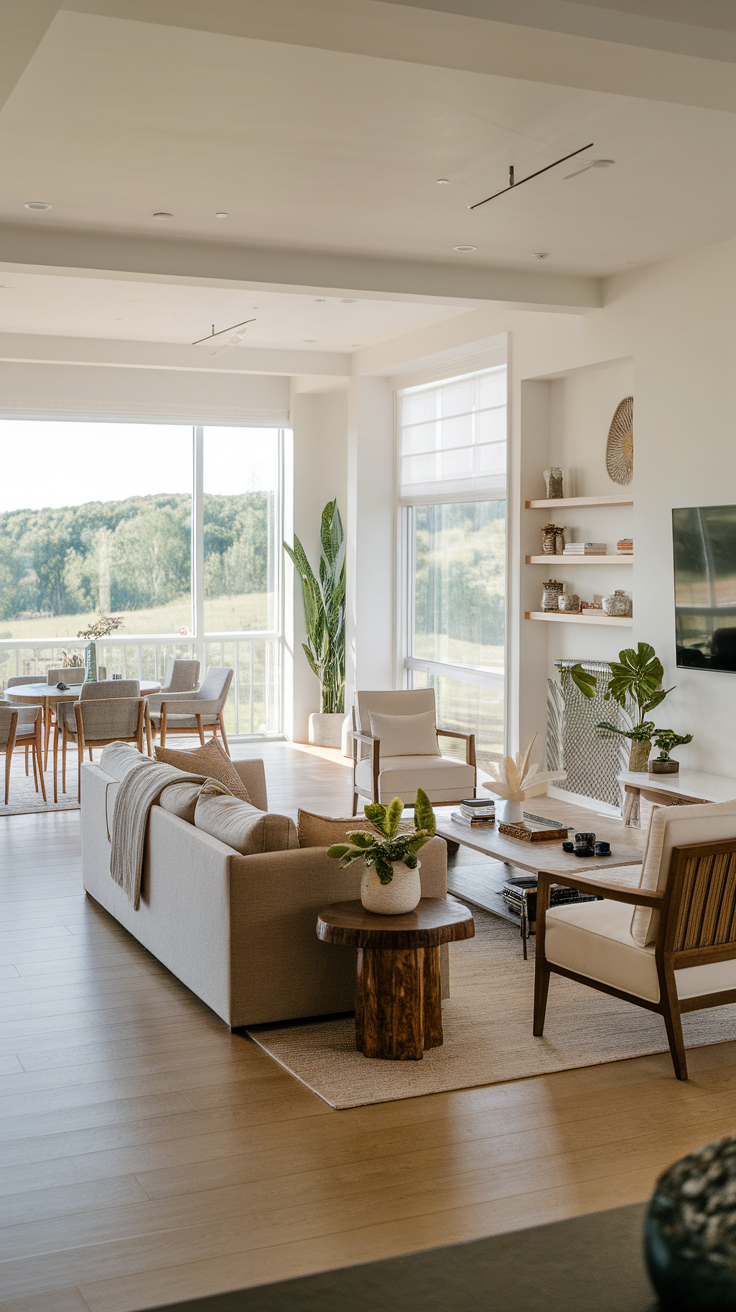 Cozy living room with spacious design and natural light.