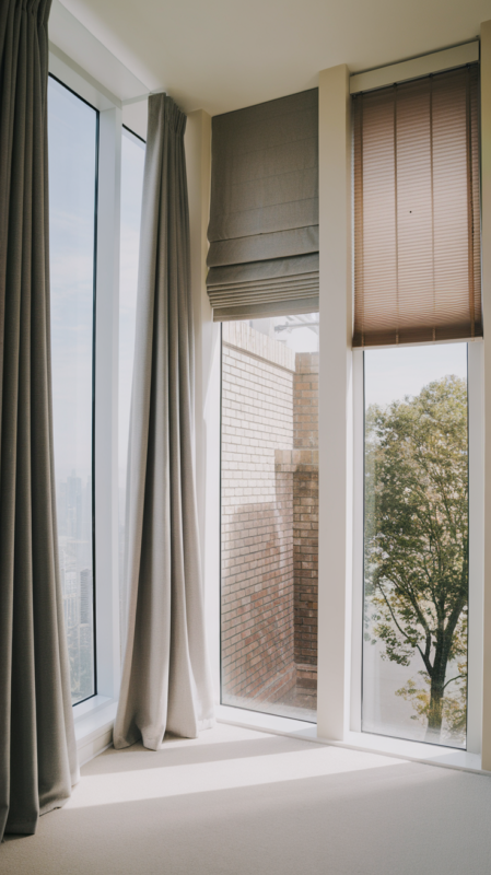 Window treatment options for small guest bedrooms demonstrating how to maximize natural light and create visual height