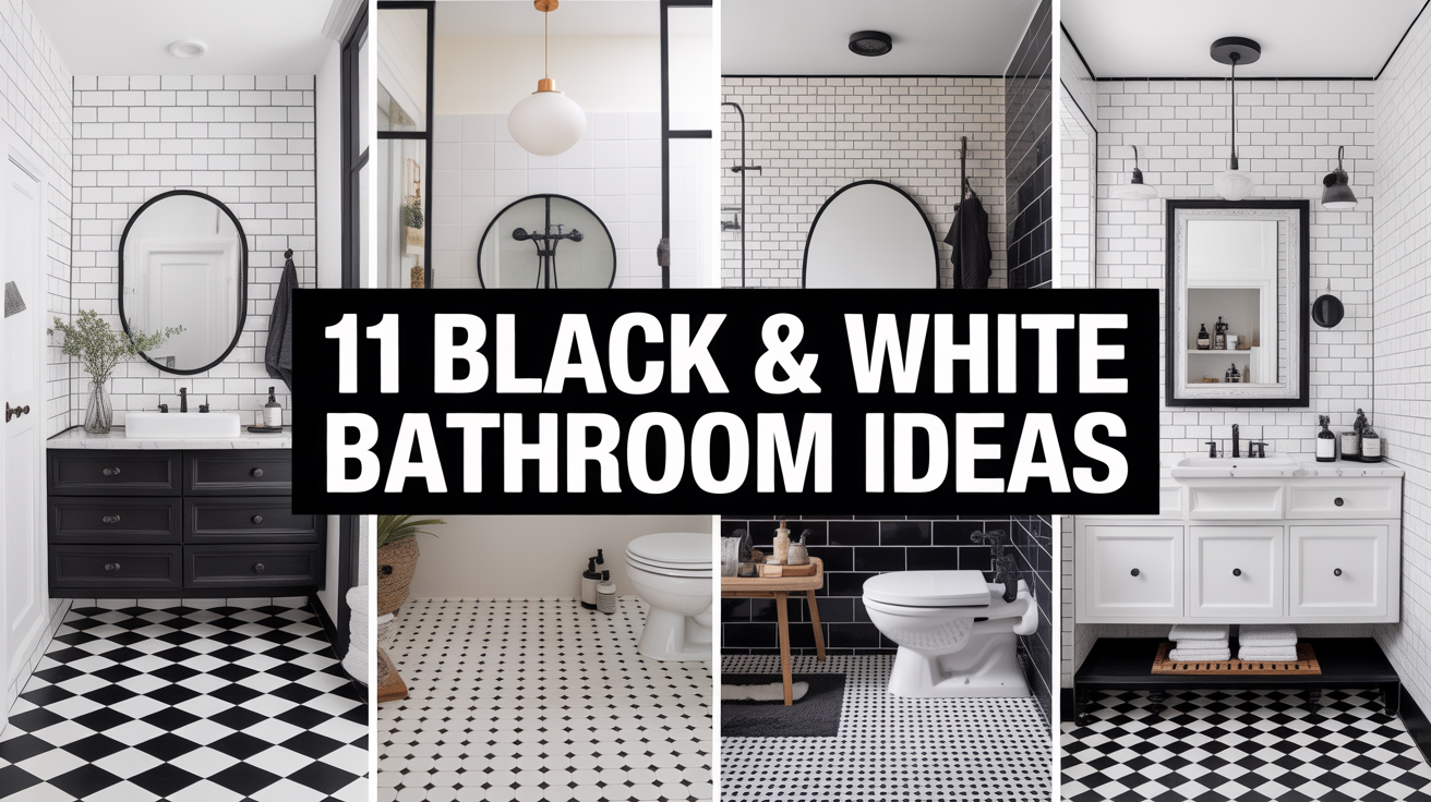 Transform your space with these stunning black and white bathroom ideas. From modern to farmhouse, discover tile patterns and design tricks that work.