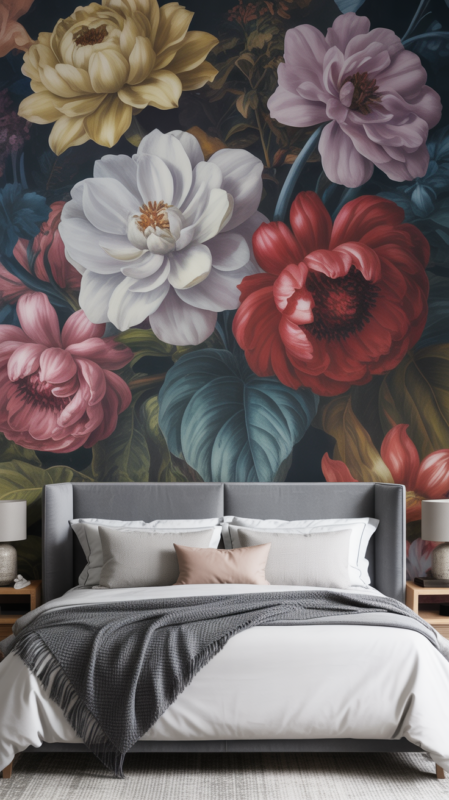 Nothing makes a statement quite like bold floral wallpaper behind the bed. Modern botanical prints have evolved far beyond dainty roses and delicate vines—today's floral wallpaper embraces oversized blooms, dramatic color palettes, and artistic interpretations that feel more gallery than grandma.