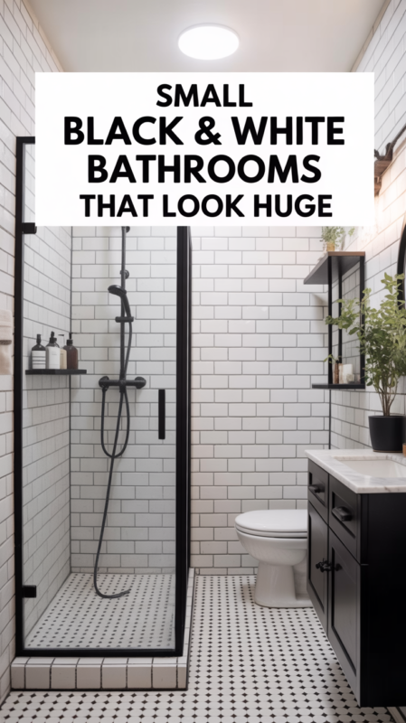 Small black and white bathroom design ideas for maximizing space and style